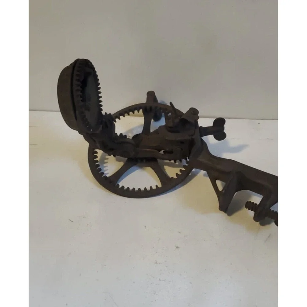 Antique Hudson Parer Co IronApple Peeler Pat. 1882‎ missing blade